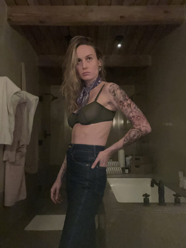Brie Larson’s Body Had Temporary Tattoos