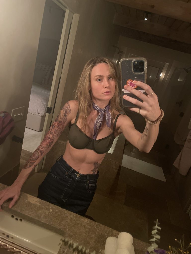 Brie Larson’s Body Had Temporary Tattoos