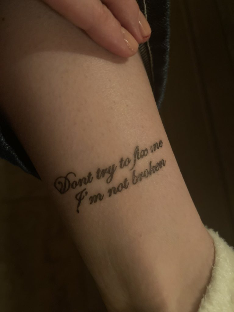 Brie Larson’s Body Had Temporary Tattoos