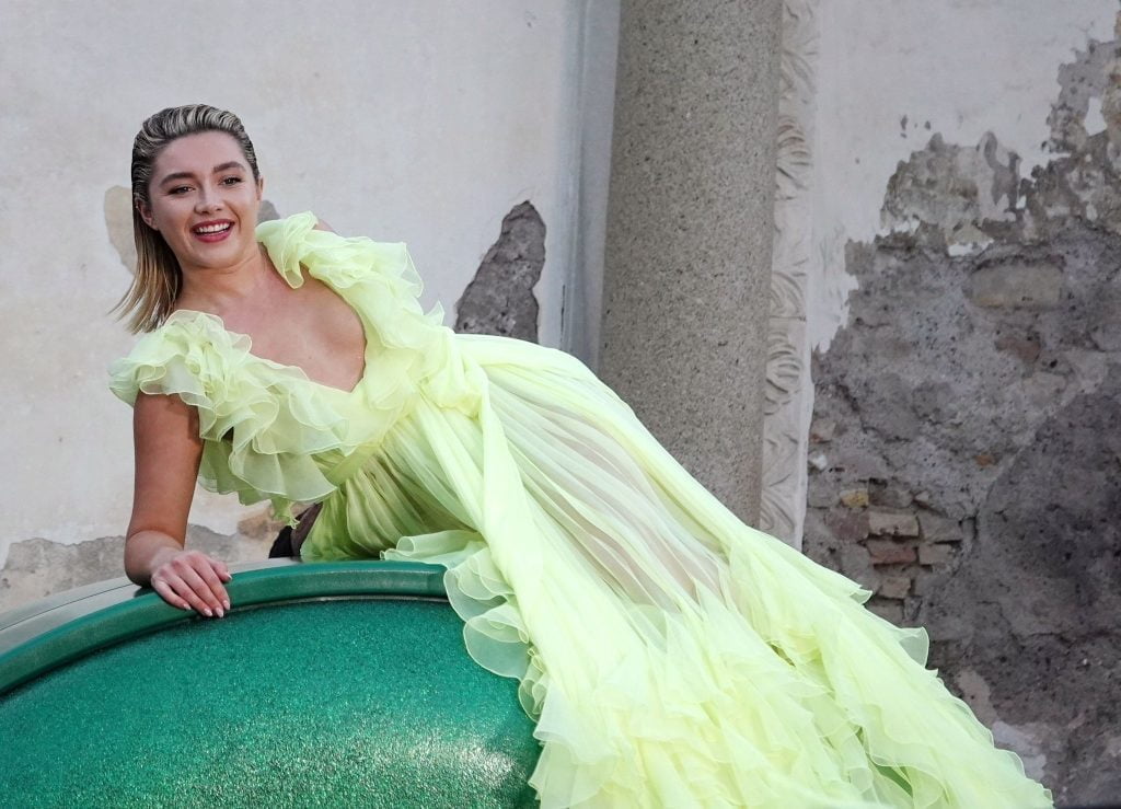 Florence Pugh Spotted Filming A Commercial For Valentino In Rome
