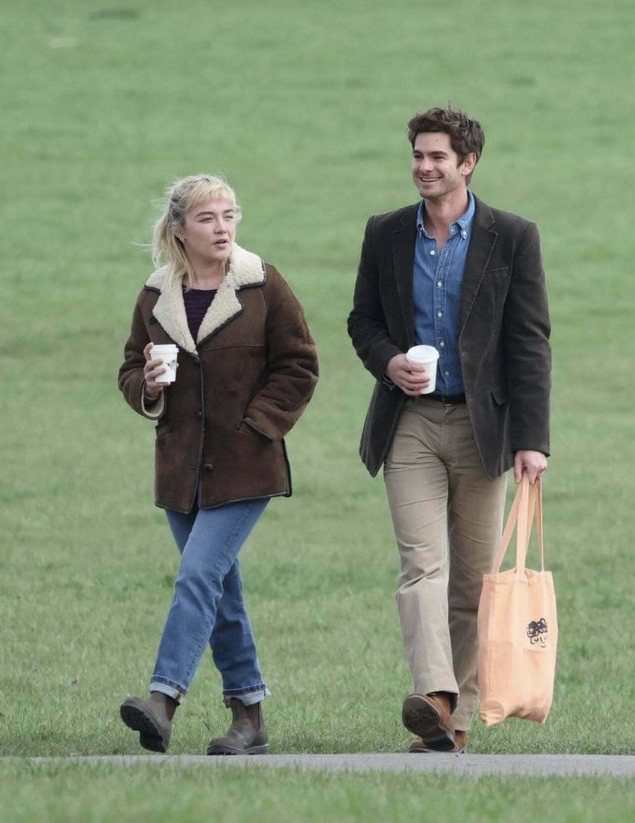 Florence Pugh And Andrew Garfield Spotted On The Set Of The Upcoming ...