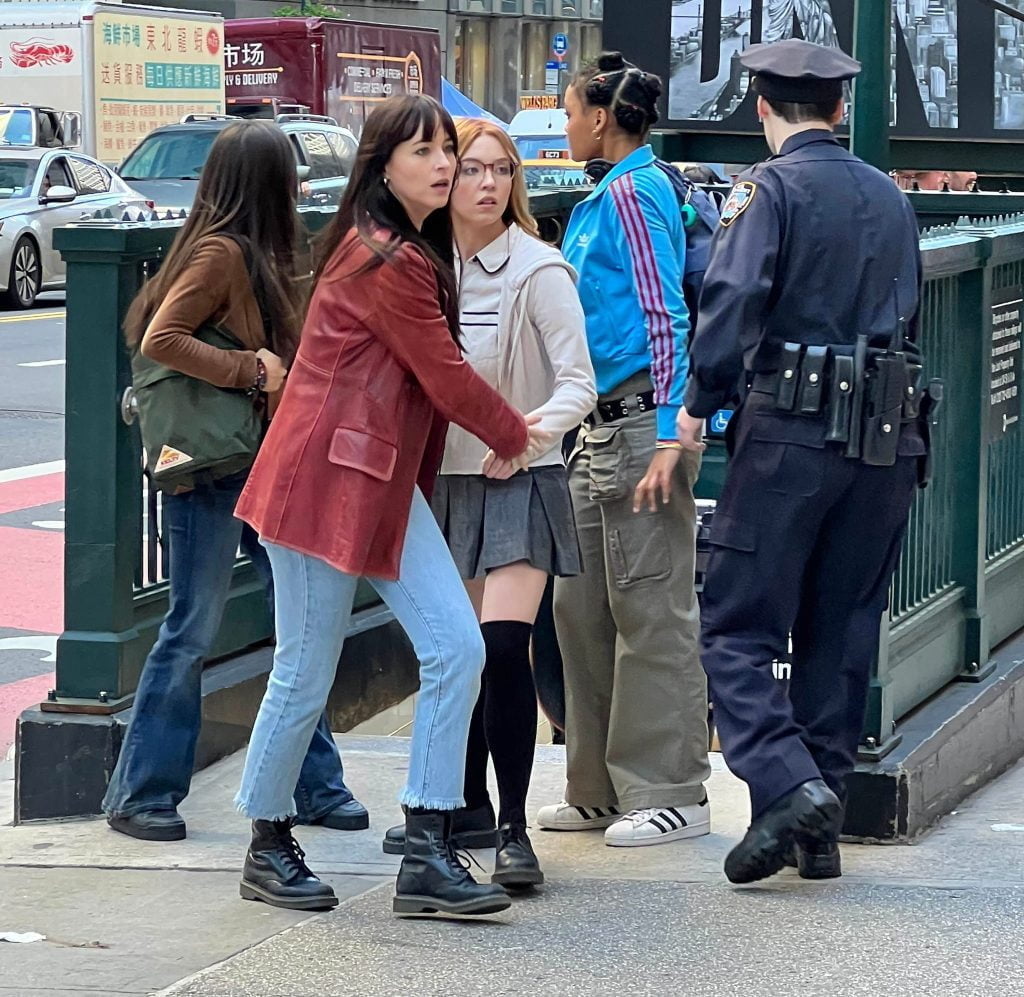 Dakota Johnson and Sydney Sweeney Spotted on the Set of Sony’s Madame Web