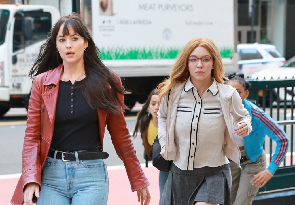 Dakota Johnson and Sydney Sweeney Spotted on the Set of Sony’s Madame Web