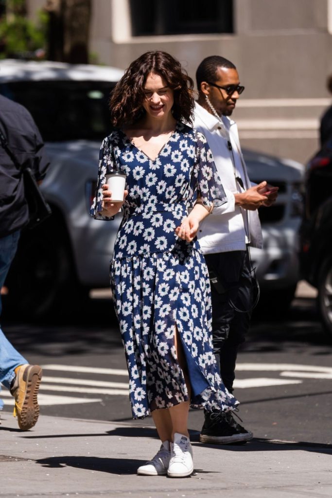 Lily James Spotted On The Set Of David MacKenzie's “Relay”