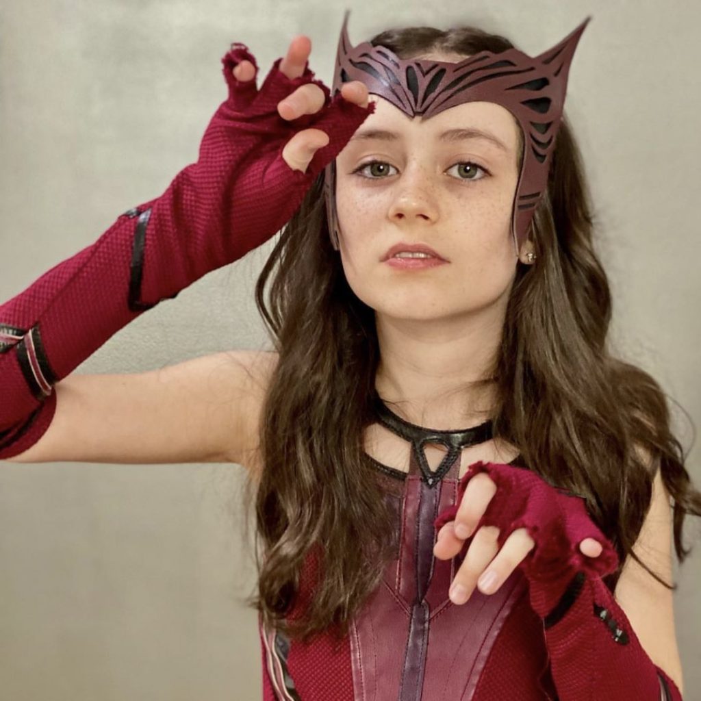 Young Wanda Michaela Russell From WandaVision Shared a Halloween Costume as the Scarlet Witch