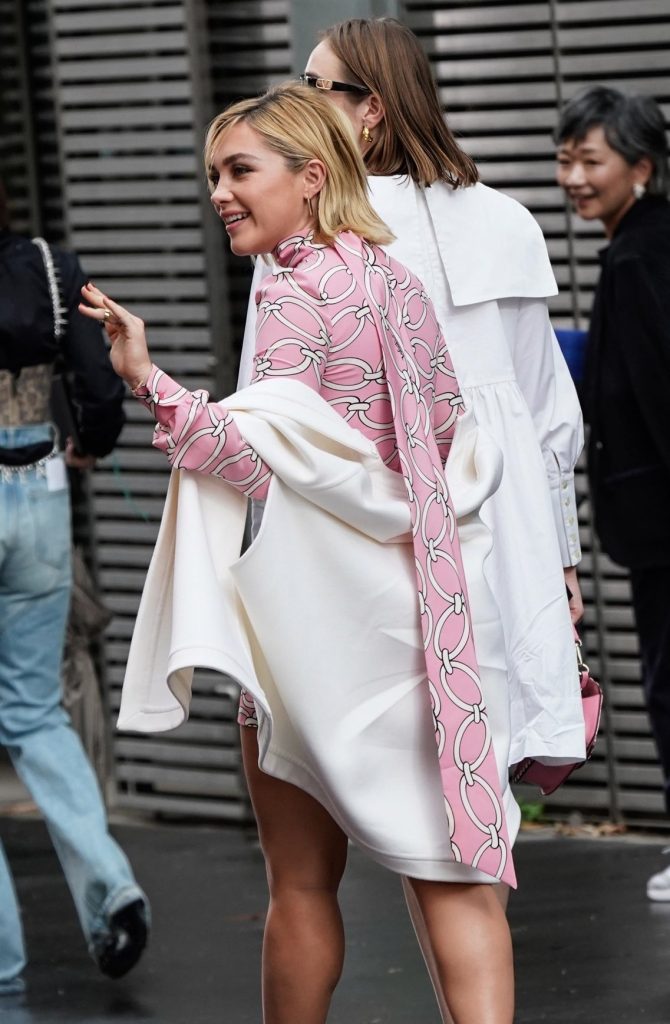 Florence Pugh Spotted at the Valentinoʼs SS23 Show in Paris