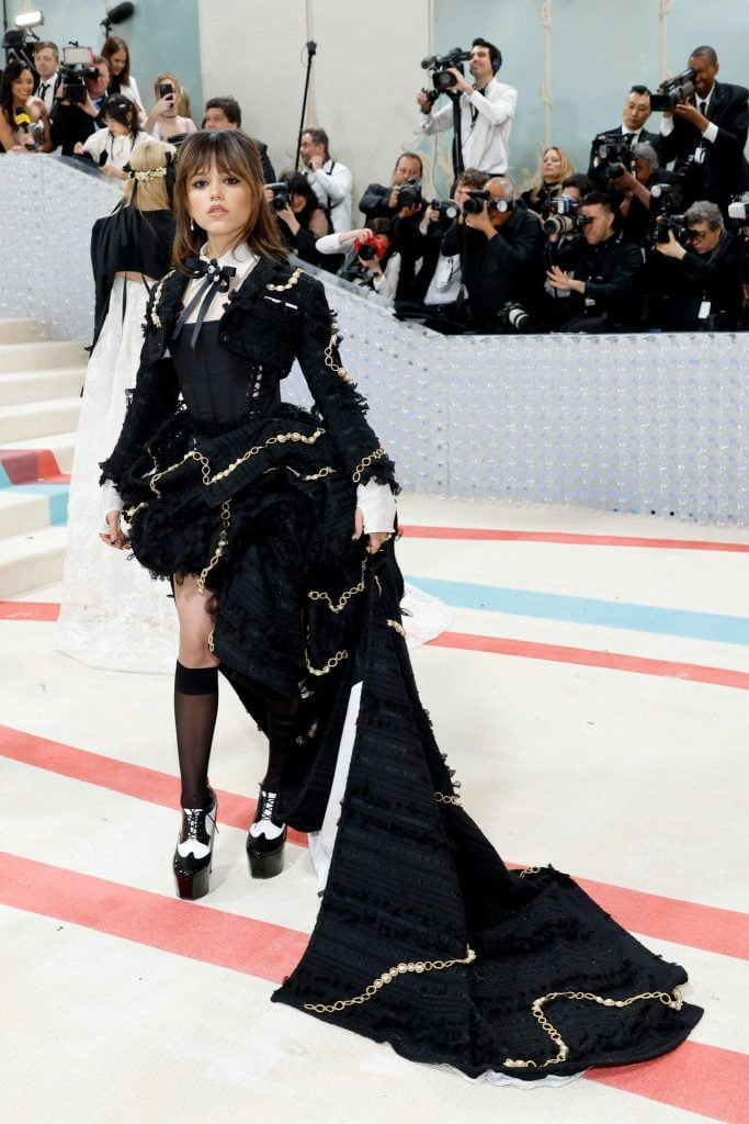 Jenna Ortega In A Custom Thom Browne Design For The Met Gala 2023