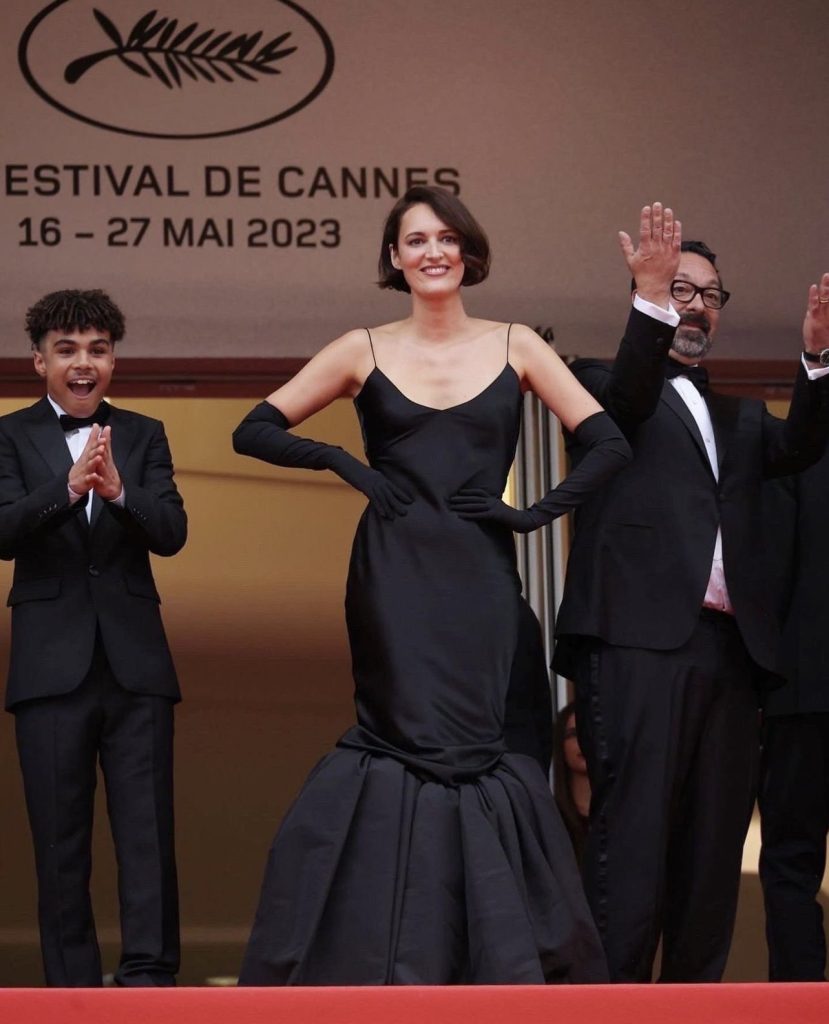 Phoebe Waller-Bridge, Ethan Isidore, and Andrew Scott at the 76th Cannes Film Festival