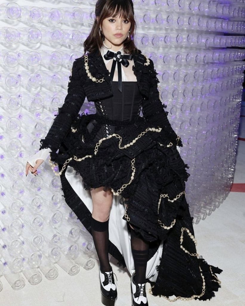 Jenna Ortega In A Custom Thom Browne Design For The Met Gala 2023
