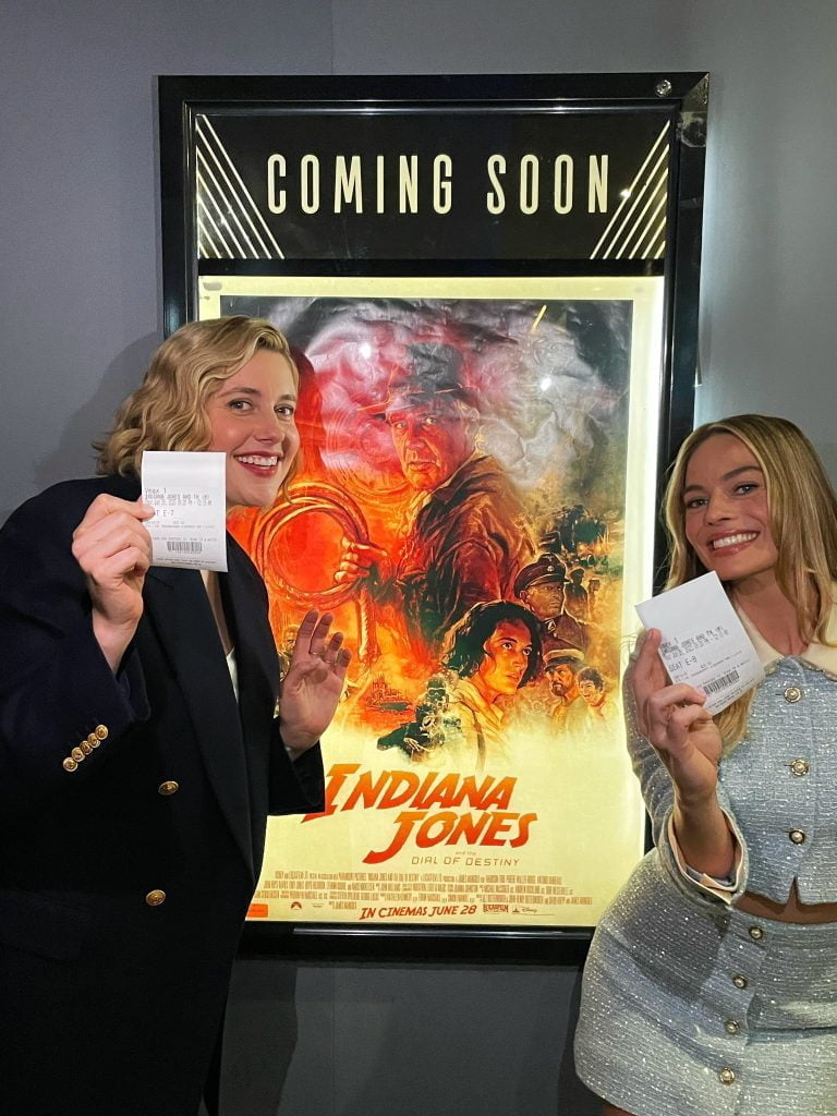 Greta Gerwig and Margot Robbie Show Their Ticket to Attend 'Oppenheimer'