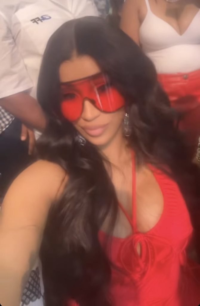 Cardi B posted on Instagram from Las Vegas after her concert.