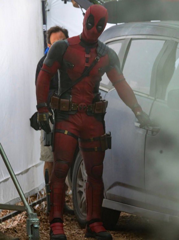 First Look: Ryan Reynolds In Deadpool Costume On 'Deadpool 3' Set (Images)