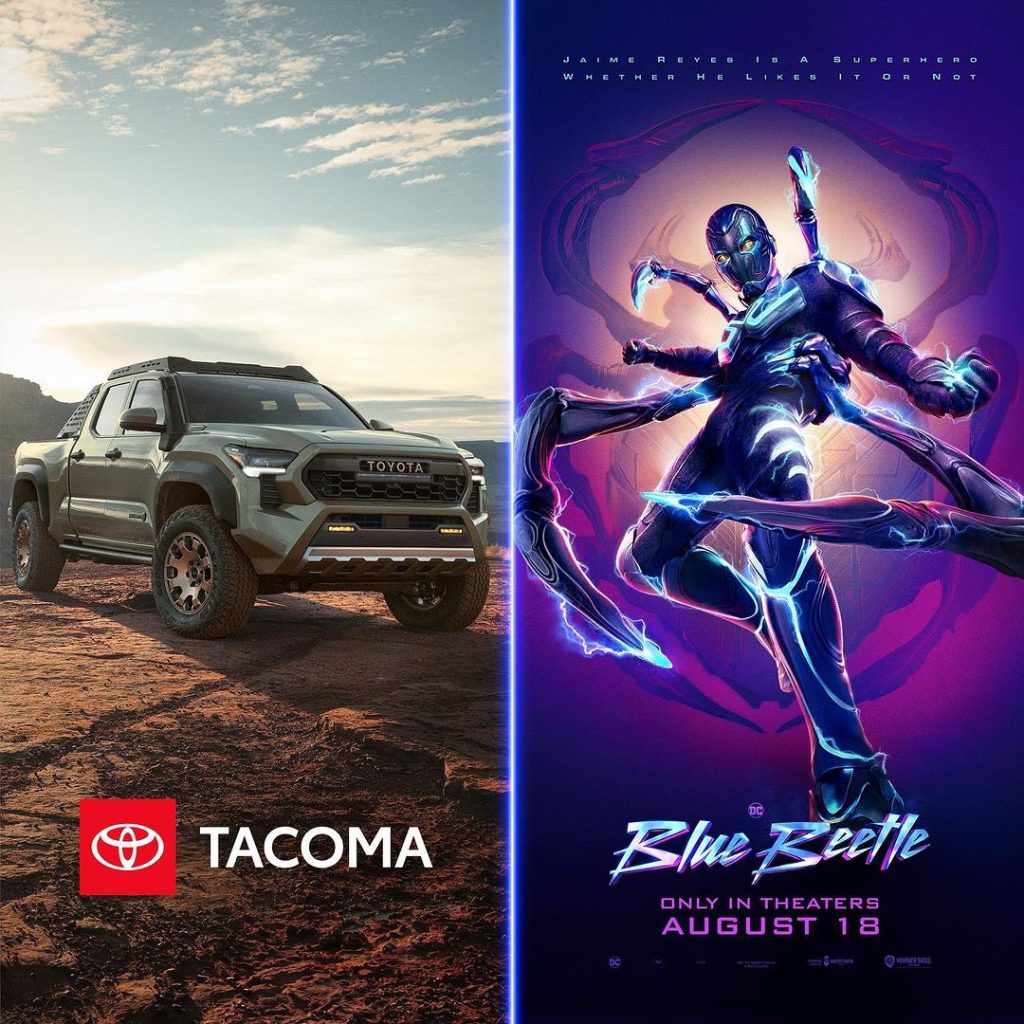 Toyota Teams Up with WB and 'Blue Beetle' for the 2024 Tacoma Campaign
