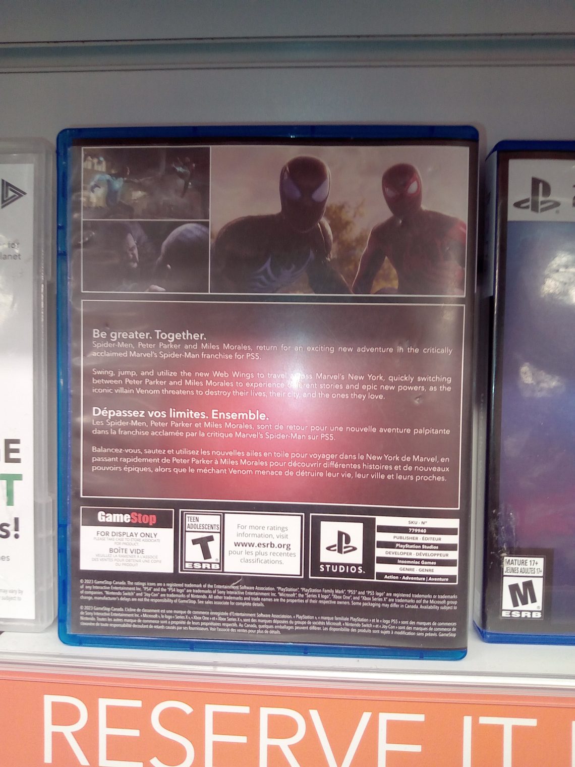 Marvel's Spider-Man 2 Promo Display Cases Spotted at GameStop