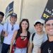 Glen Powell Danny Ramirez and Monica Barbaro joined the SAG-AFTRA Protest in Los Angeles