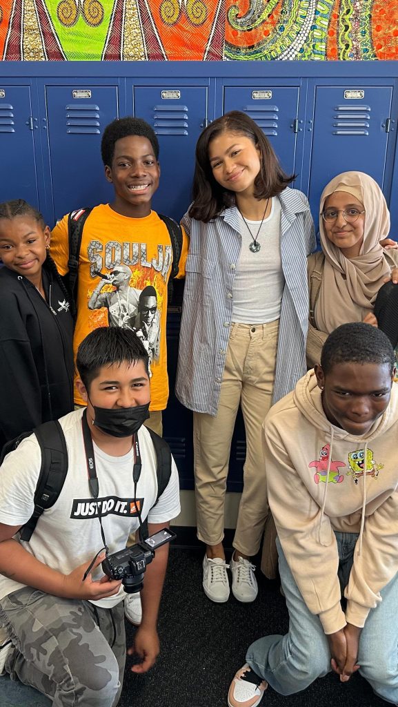 Tom Holland and Zendaya Visits West Oakland Middle School, CA