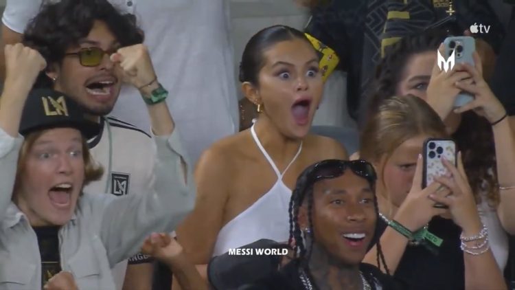 Selena Gomez's Reaction to Messi's Near Goal at LAFC vs. Inter Miami Match