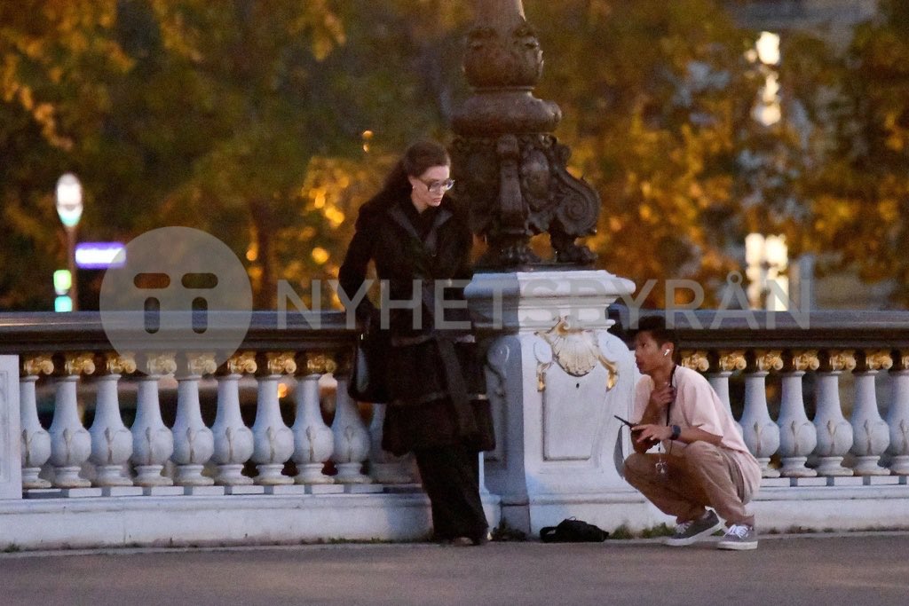 Angelina Jolie and Sons Maddox & Pax Jolie-Pitt Spotted on Set of Maria Callas Biopic in Paris