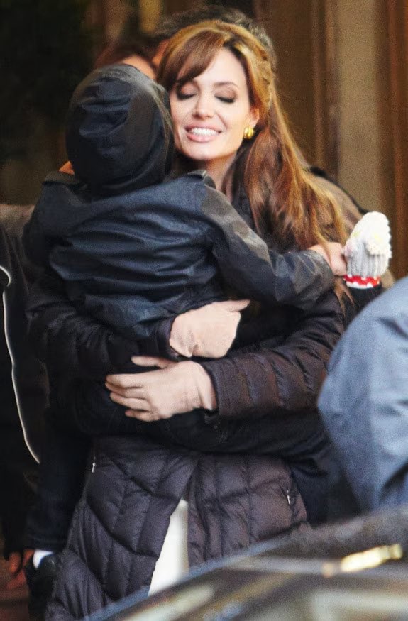 Angelina Jolie and Sons Maddox & Pax Jolie-Pitt Spotted on Set of Maria Callas Biopic in Paris