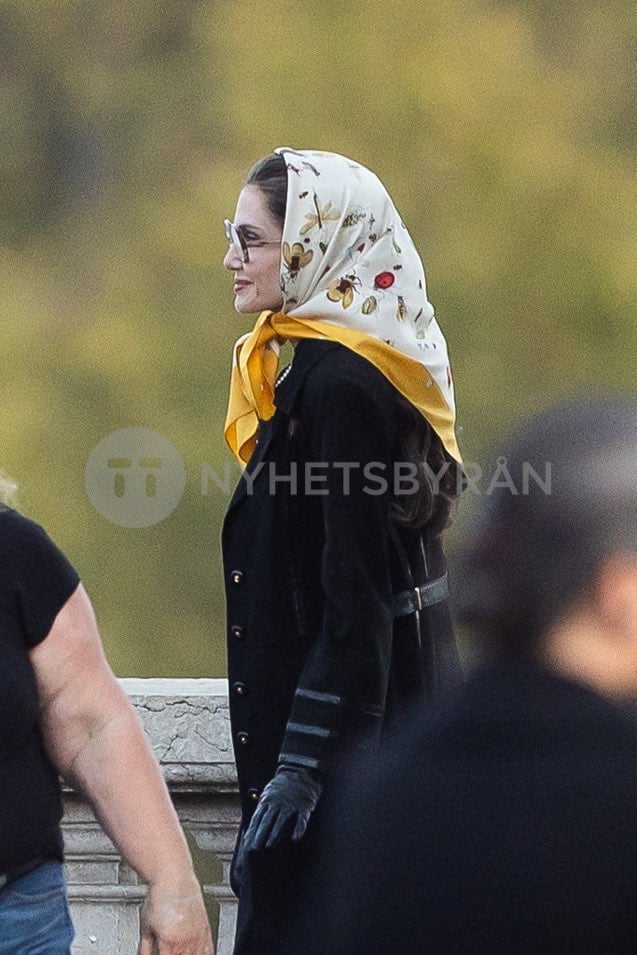 Angelina Jolie and Sons Maddox & Pax Jolie-Pitt Spotted on Set of Maria Callas Biopic in Paris