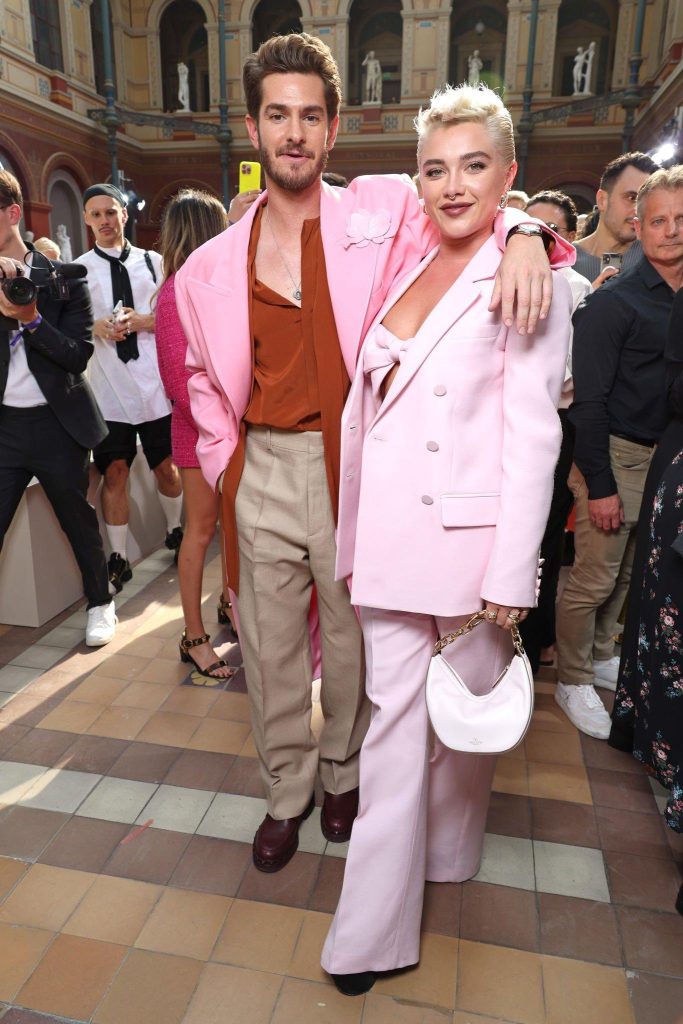 Florence Pugh and Andrew Garfield Spotted at the Valentino Womenswear Spring/Summer 2024 show