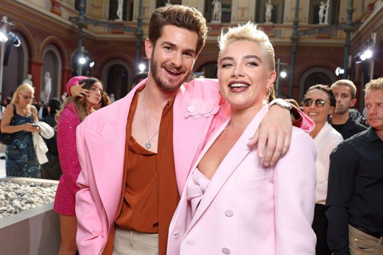 Florence Pugh and Andrew Garfield Spotted at the Valentino Womenswear Spring/Summer 2024 show