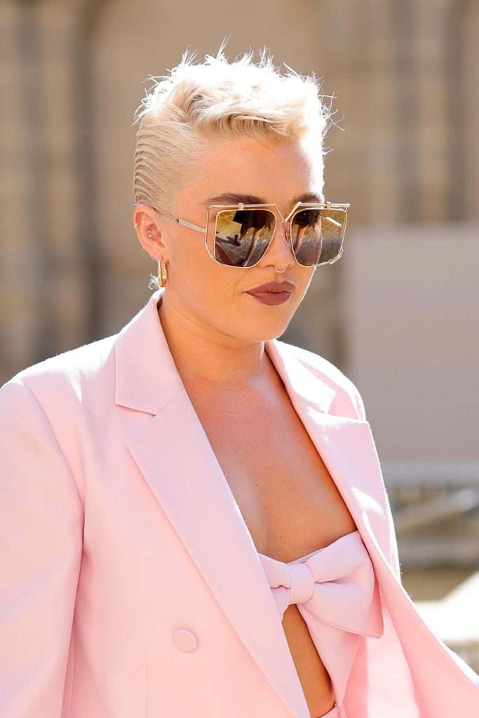 Florence Pugh and Andrew Garfield Spotted at the Valentino Womenswear Spring/Summer 2024 show