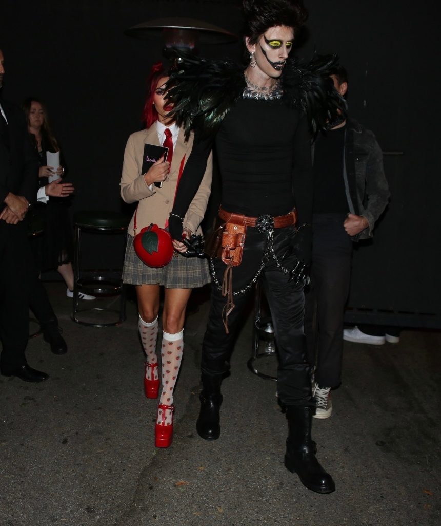 Megan Fox and Machine Gun Kelly as Yagami Light & Shinigami Ryuk at Michael Braun's Halloween Party