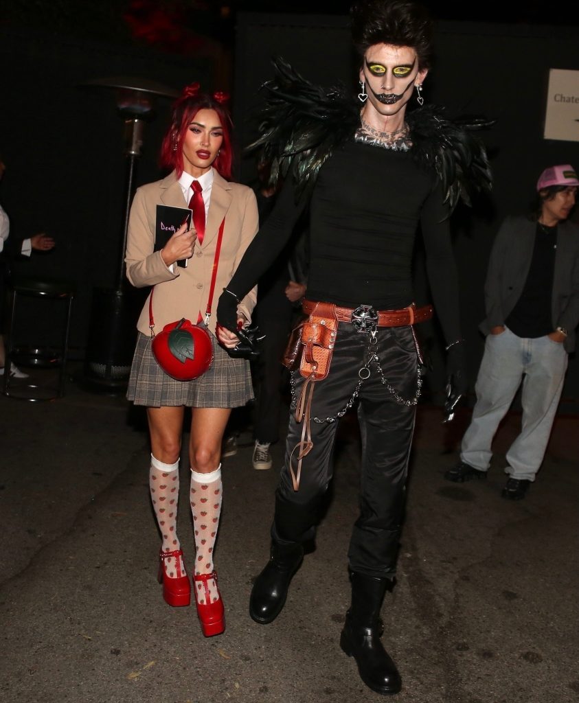 Megan Fox and Machine Gun Kelly as Yagami Light & Shinigami Ryuk at Michael Braun's Halloween Party