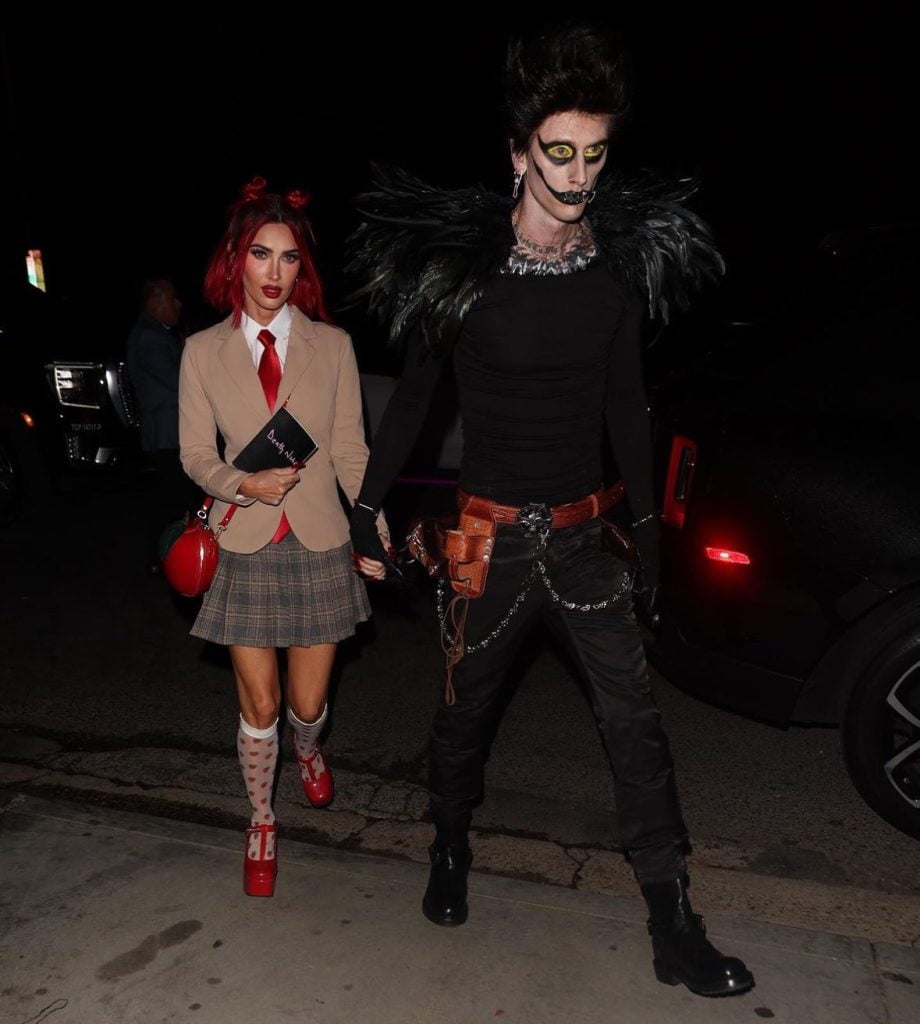 Megan Fox and Machine Gun Kelly as Yagami Light & Shinigami Ryuk at Michael Braun's Halloween Party