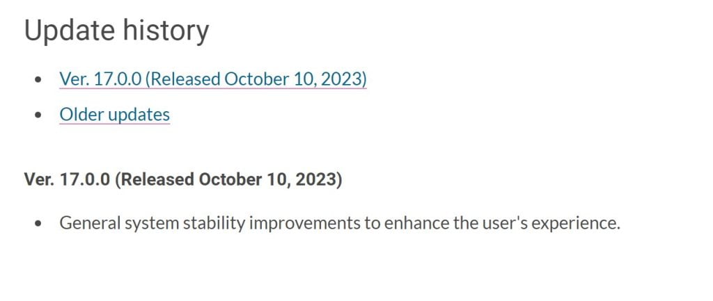 Nintendo Switch FW 17.0.0 released