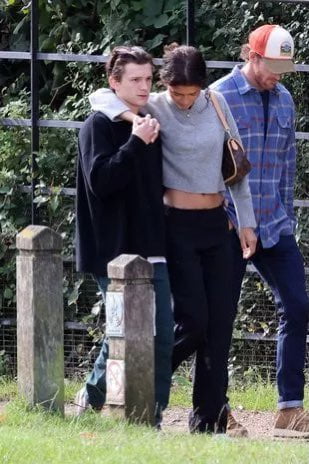 Tom Holland and Zendaya's Cozy Stroll in London Park with Adorable Dog Encounter