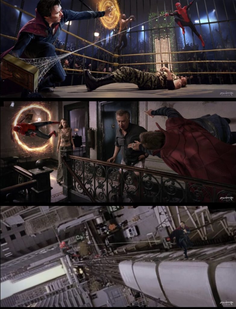 New Concept Art Teases Spider-Man and Doctor Strange Fighting in Tobey Maguire's Universe