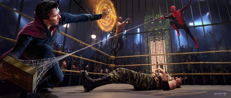 New Concept Art Teases Spider-Man and Doctor Strange Fighting in Tobey Maguire's Universe