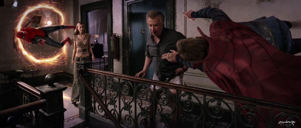 New Concept Art Teases Spider-Man and Doctor Strange Fighting in Tobey Maguire's Universe