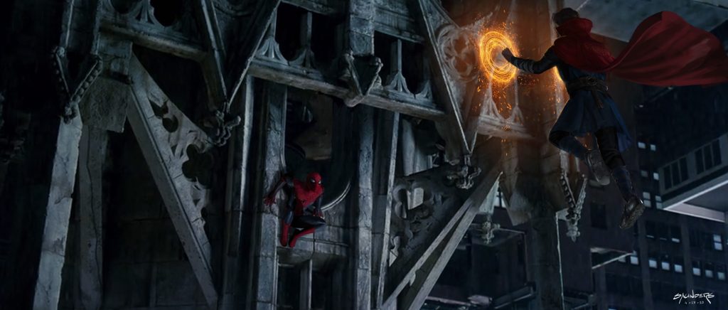 New Concept Art Teases Spider-Man and Doctor Strange Fighting in Tobey Maguire's Universe