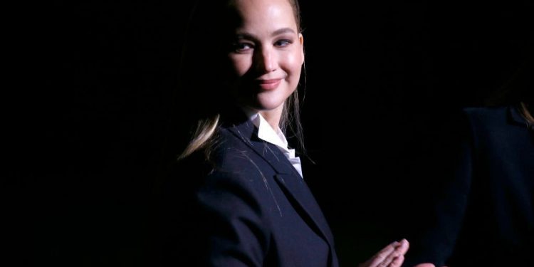 Jennifer Lawrence at Dior Carousel of Dreams Unveiling, Saks Fifth Avenue