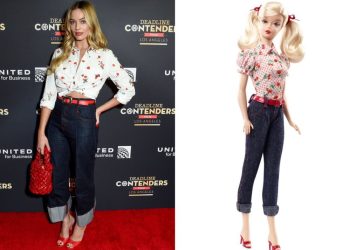 Margot Robbie Channels Cherry Pie Picnic Barbie in Bottega Veneta