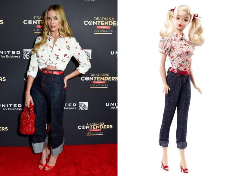 Margot Robbie Channels Cherry Pie Picnic Barbie in Bottega Veneta