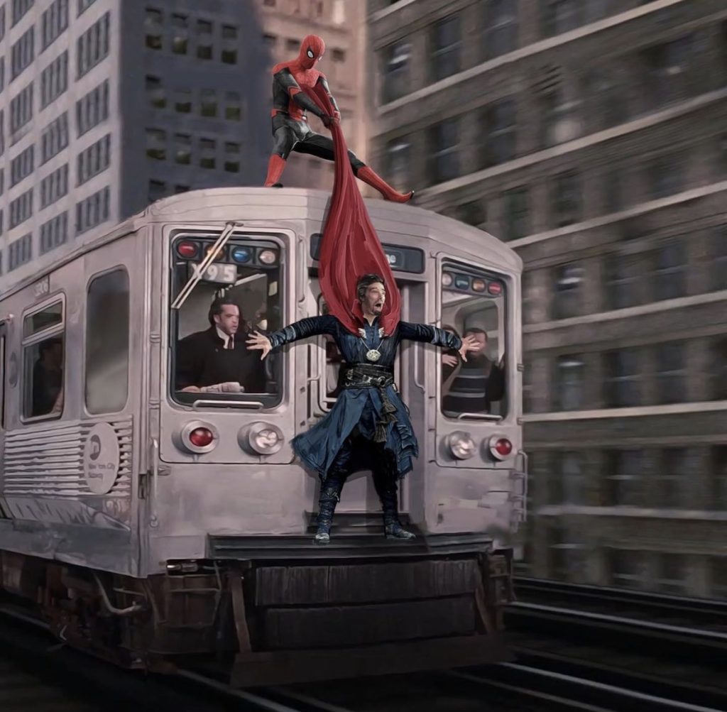 New Concept Art Reveals Spider-Man and Doctor Strange Fighting Across Raimi's Universe in 'Spider-Man: No Way Home'