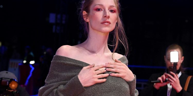 Hunter Schafer Wears Maison Margiela SS24 Couture at 'Cuckoo' Premiere