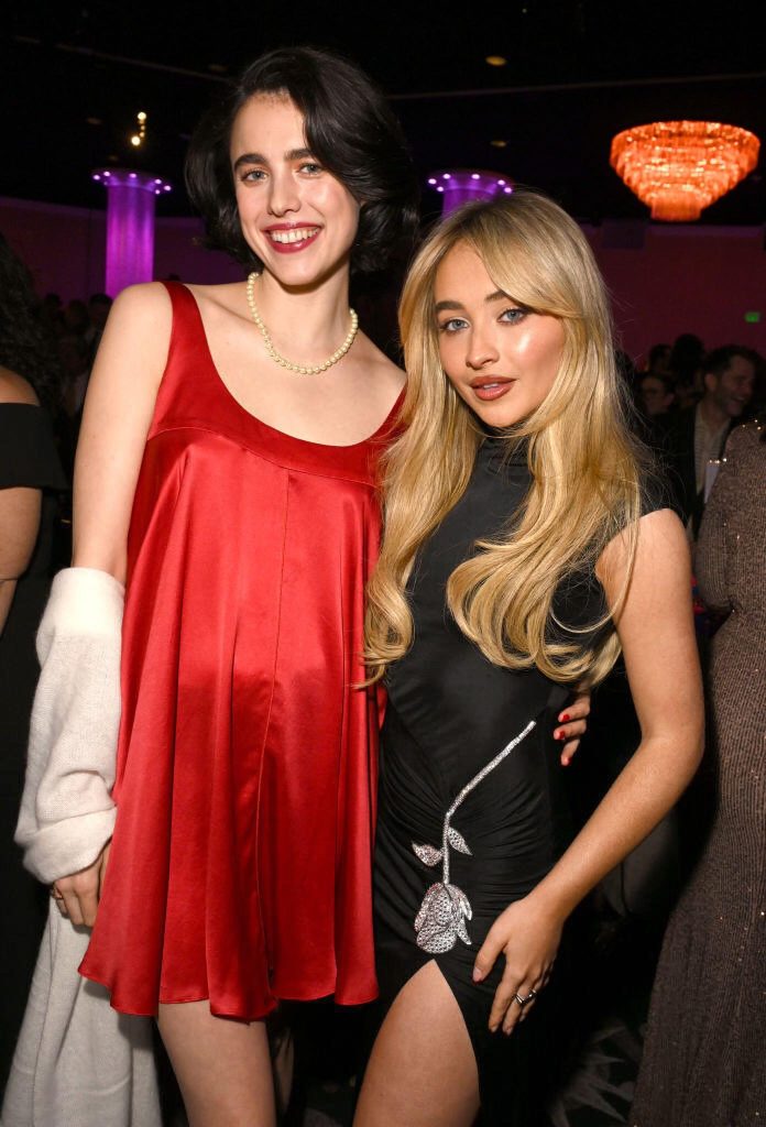 Qualley and Lana Del Rey at the Pre-Grammy Gala