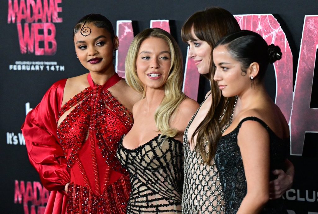 Isabela Dakota Johnson and Sydney Sweeney World Premiere of Sony's 'Madame Web'