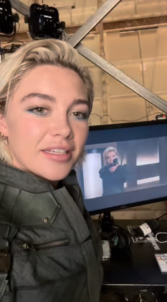 Exclusive: Florence Pugh Reveals First Look of Marvel's 'Thunderbolts' Set