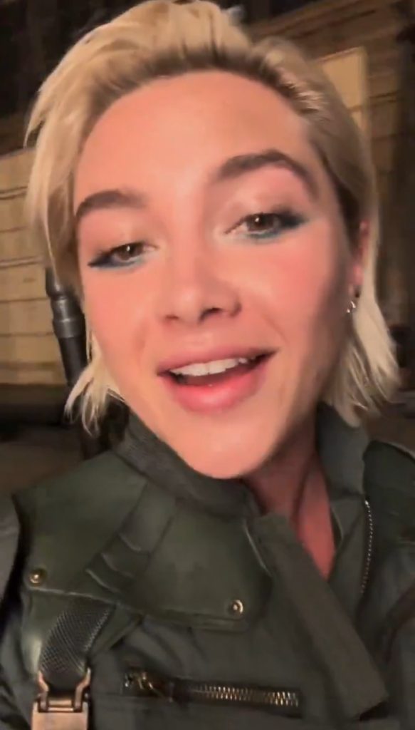 Exclusive: Florence Pugh Reveals First Look of Marvel's 'Thunderbolts' Set