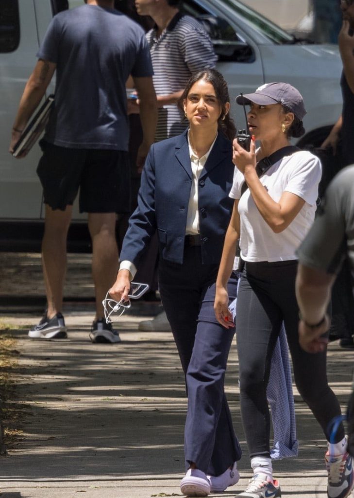 Image: Geraldine Viswanathan on the set of Marvel's 'Thunderbolts'.