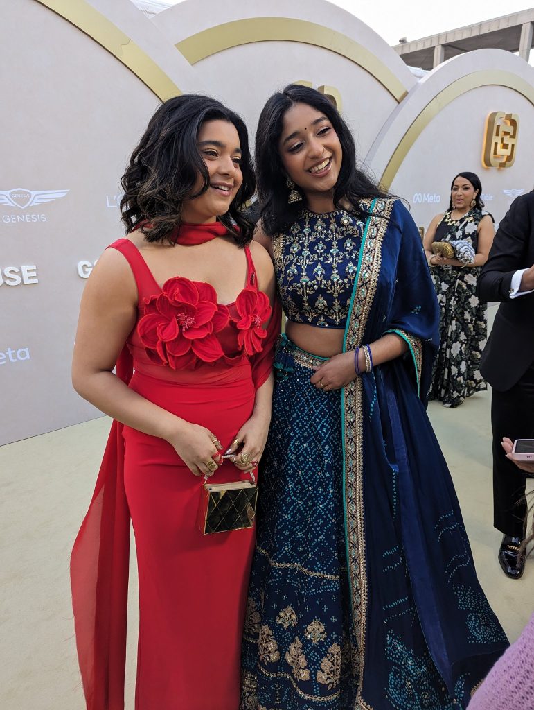 Iman Vellani Wears Artists4Ceasefire Red Pin at 2024 Gold Gala in Los Angeles