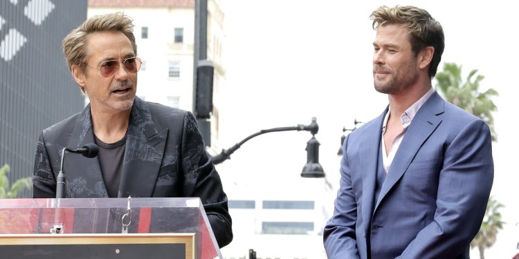 Robert Downey Jr. Praises Chris Hemsworth as "Remarkable" and "Authentic" at the Hollywood Walk of Fame Star Ceremony