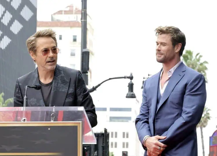 Robert Downey Jr. Praises Chris Hemsworth as "Remarkable" and "Authentic" at the Hollywood Walk of Fame Star Ceremony