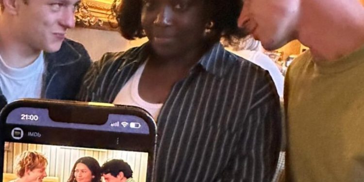 Ruaridh Mollica Lolly Adefope and Isaac Cole Powell Recreate Scene from 'Challengers'